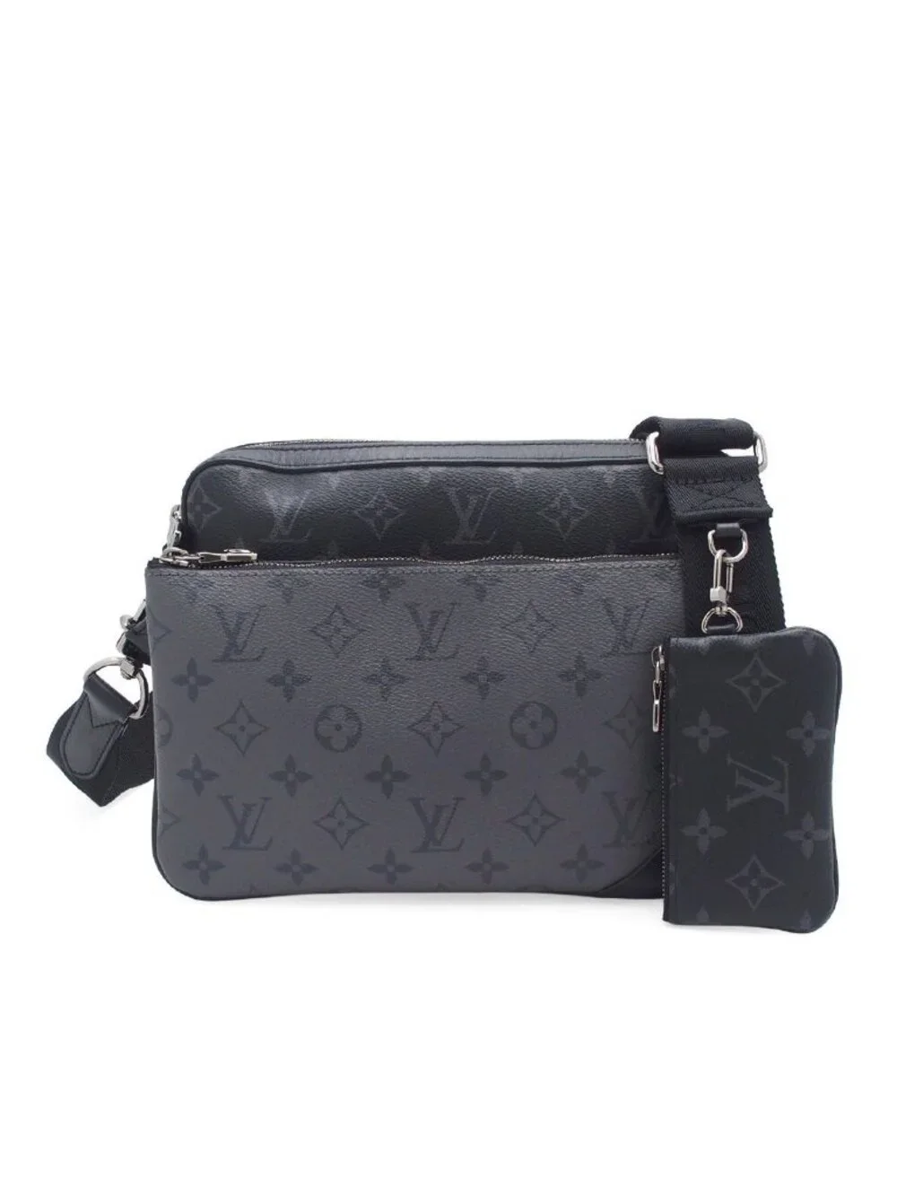 Louis Vuitton Trio Messenger Black Monogram Eclipse Shoulder Bag